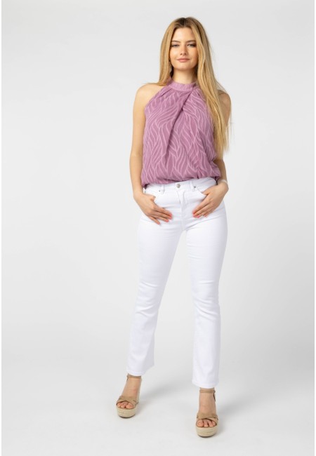 Pantalón vaquero blanco acampanado - Wife 2