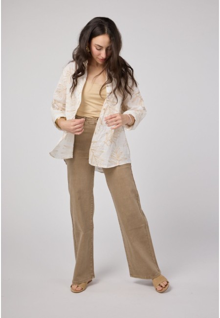 Camiseta de tirantes beige básica – algodón suave | Bluwer