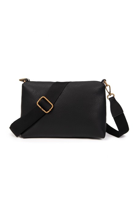 Bolso shopper negro piel sintética | Bluwer