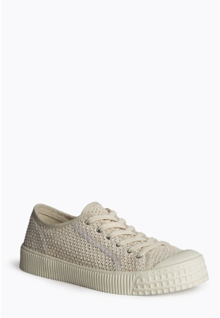 Zapatillas crochet beige con plantilla de gel | Bluwer 2