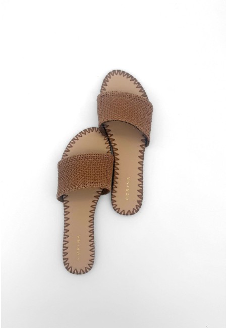 Sandalias planas tipo pala camel – Diseño veraniego cómodo | Bluwer