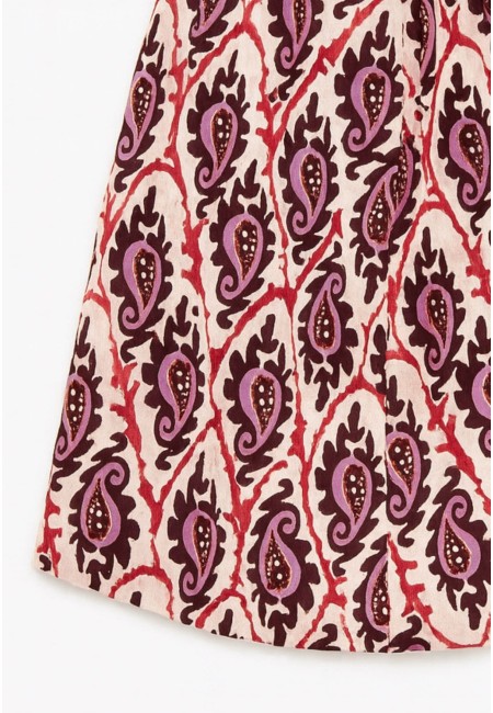 Vestido palabra de honor boho cachemira versátil | Bluwer